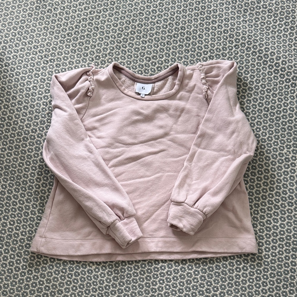 Goop Pink Ruffle puff Sleeve Top small